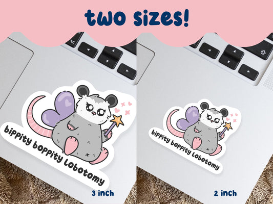 Lobotomy Fairy Possum Sticker