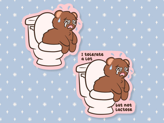 Lactose Intolerant Bear Sticker