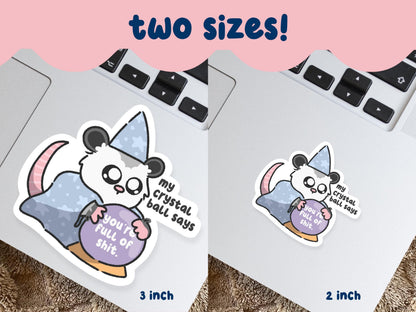 You're Full Of Shit Crystal Ball Sticker