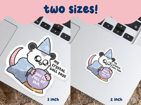 You're Full Of Shit Crystal Ball Sticker