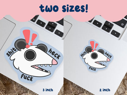 Cussing Opossum Sticker