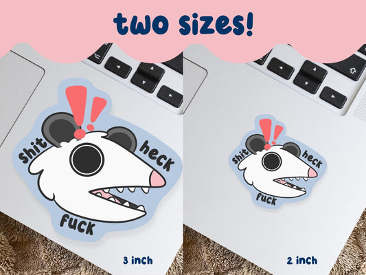 Cussing Opossum Sticker