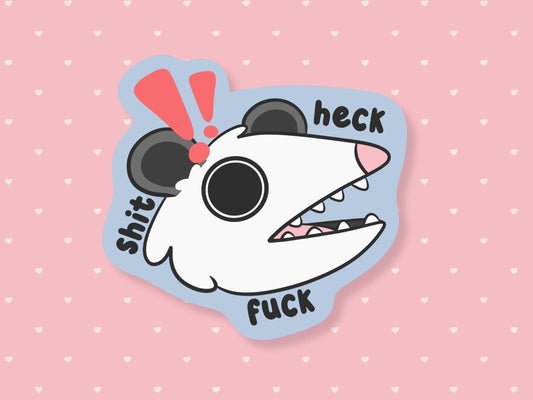 Cussing Opossum Sticker