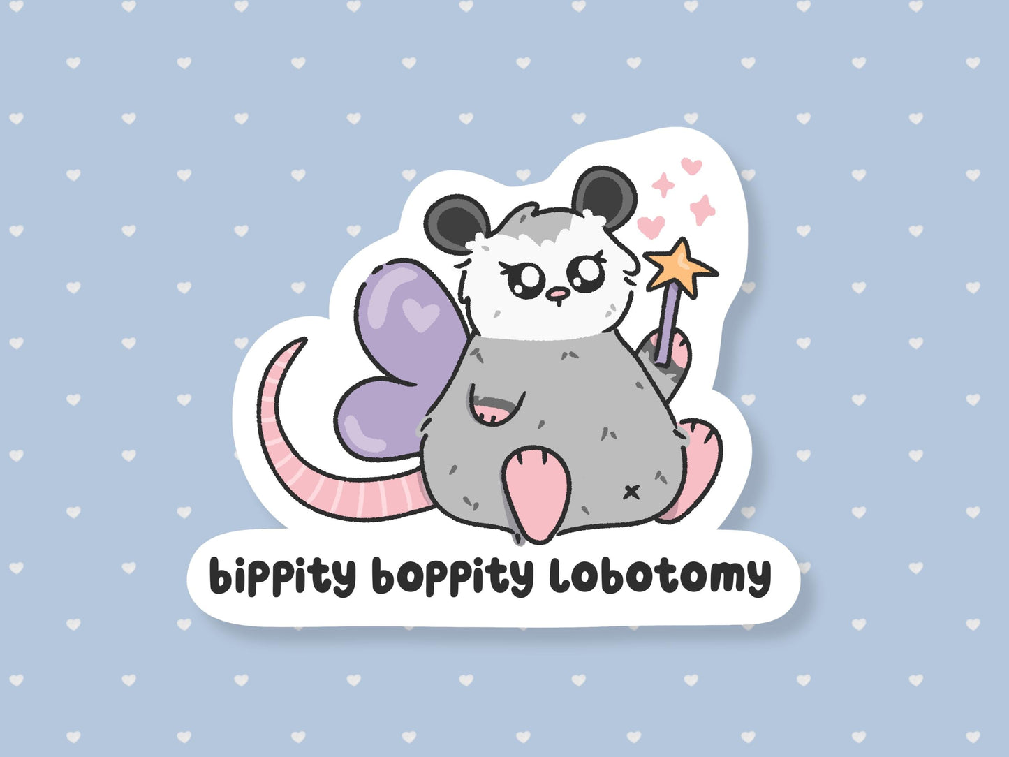 Lobotomy Fairy Possum Sticker