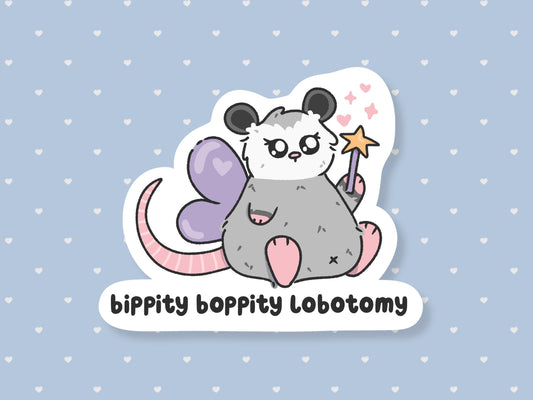 Lobotomy Fairy Possum Sticker