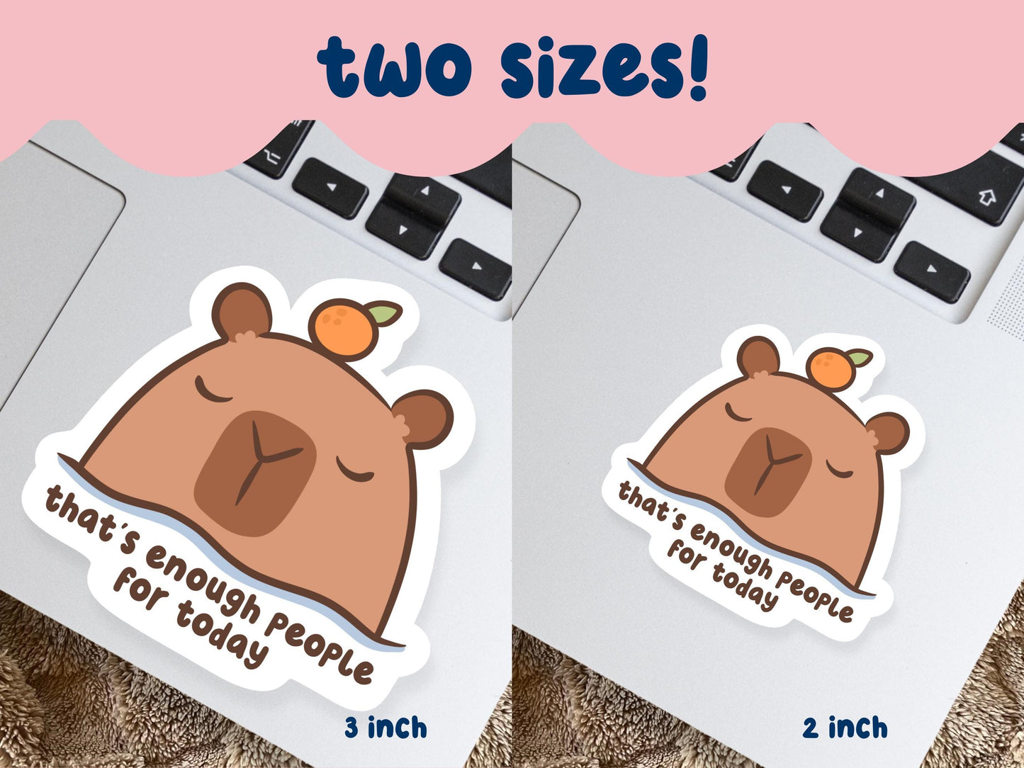 Enough People For Today Sticker