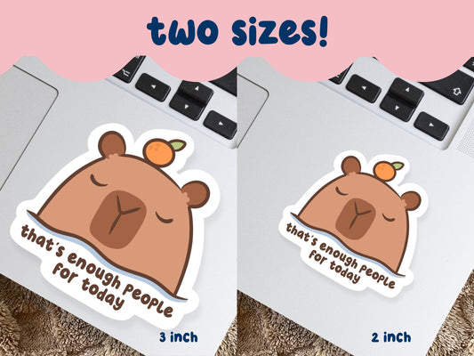 Enough People For Today Sticker