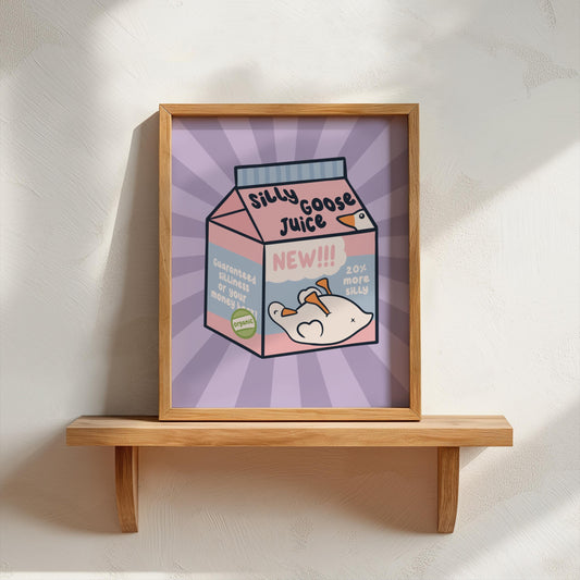 Silly Goose Juice Art Print