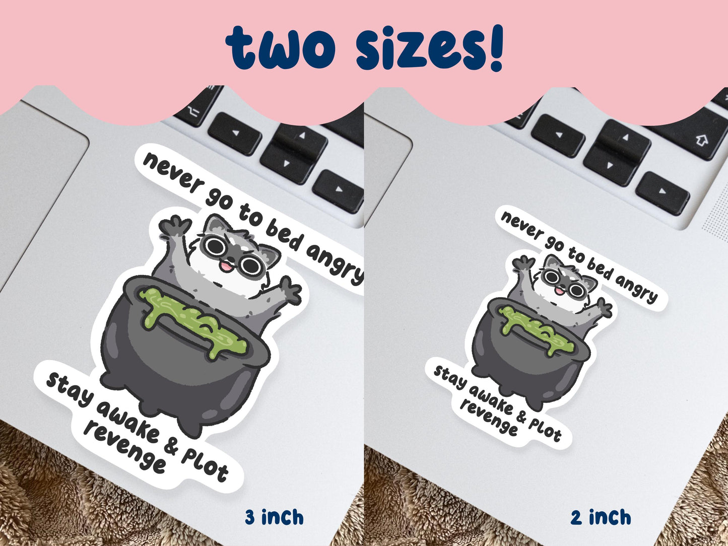 Never Go To Bed Angry Raccoon Sticker