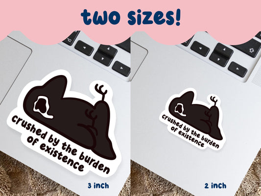 Burden Of Existence Sad Crow Sticker