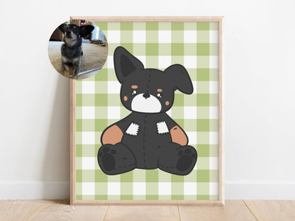 Custom Teddy Bear Pet Portrait