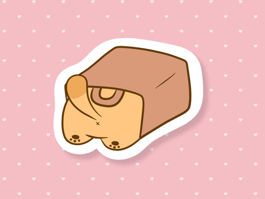 Cute Orange Cat In Bag Sticker