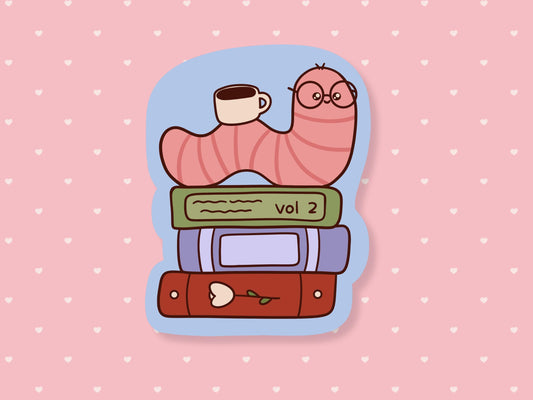 Book Worm Sticker
