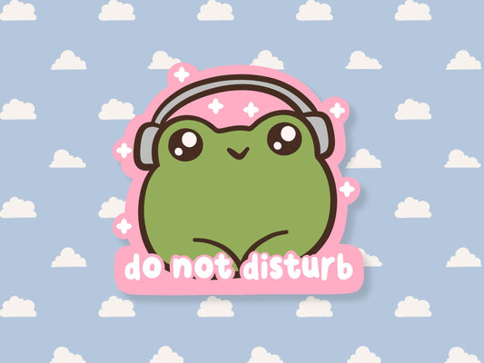 Do Not Disturb Frog Sticker